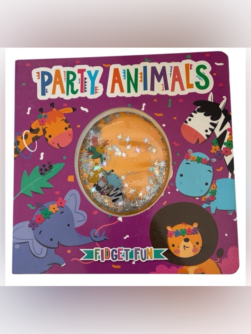 🎉6/$20 SENSORY BOARD BOOK ‘PARTY ANIMALS’ ZOO ANIMALS CHILDREN’S FIDGET BOOK